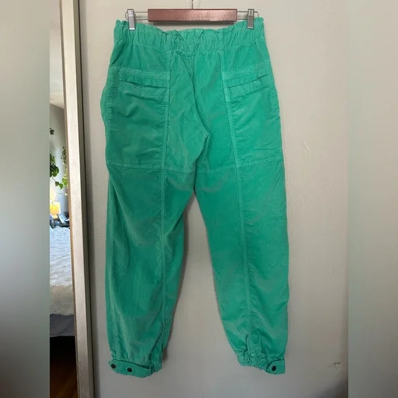 We the Free Angelo Pull-On Cord Jeans in Marine Green Size XS - Picture 3 of 5